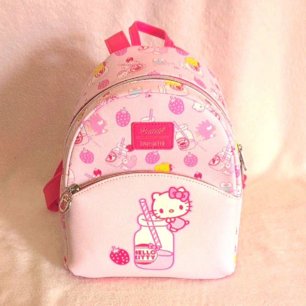 Loungefly Hello Kitty Strawberry Milk Backpack